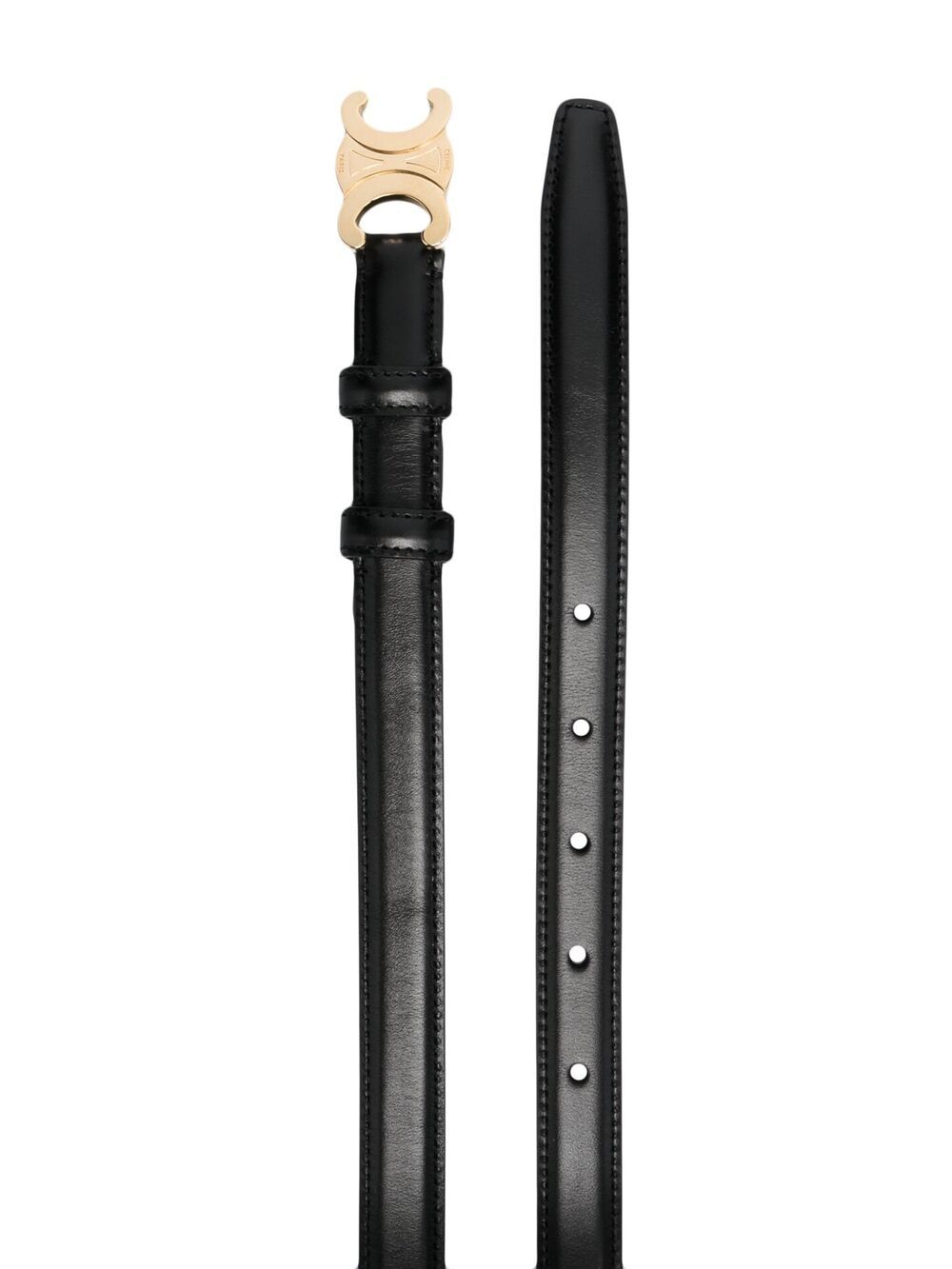 Celine Women Triomphe Leather Belt CELINE