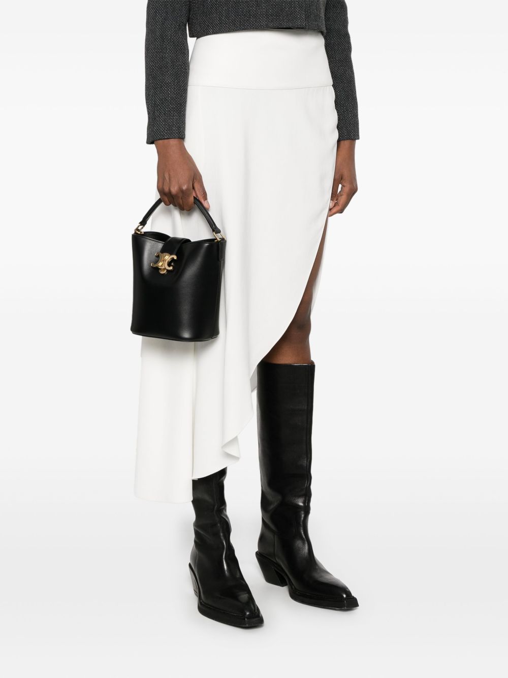 Celine Women Louise Small Leather Bucket Bag CELINE