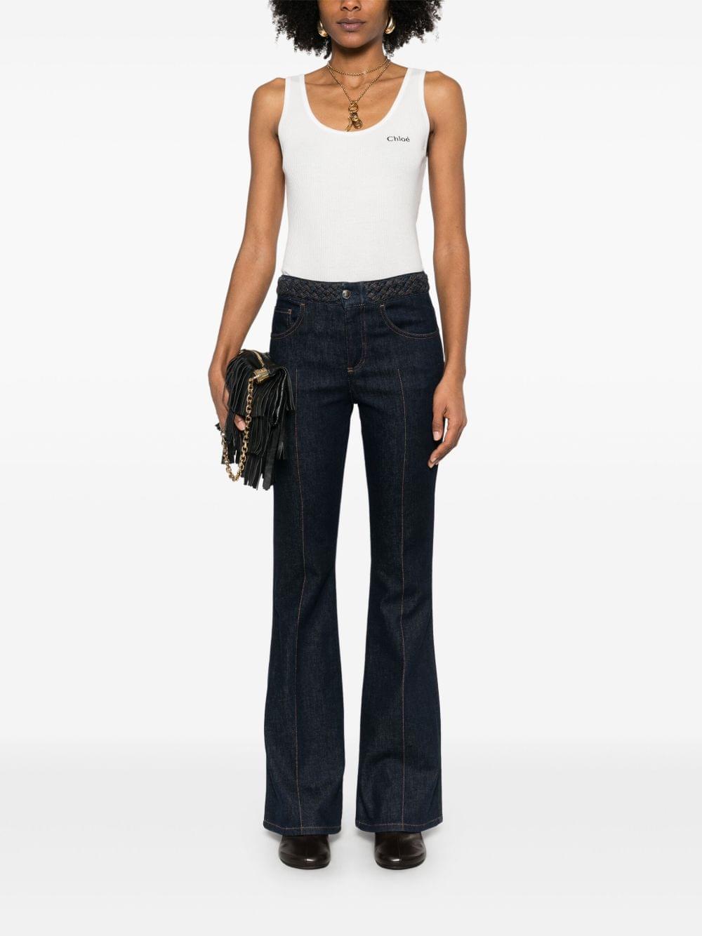 Chloé Women Logo Cotton Top CHLOE