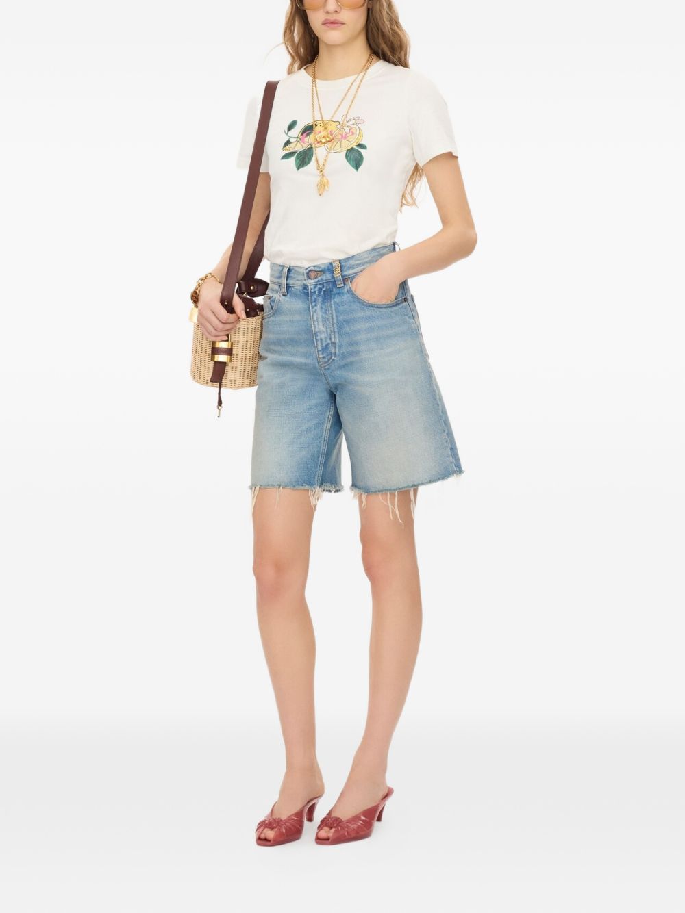 Chloé Women Printed Cotton T-Shirt CHLOE