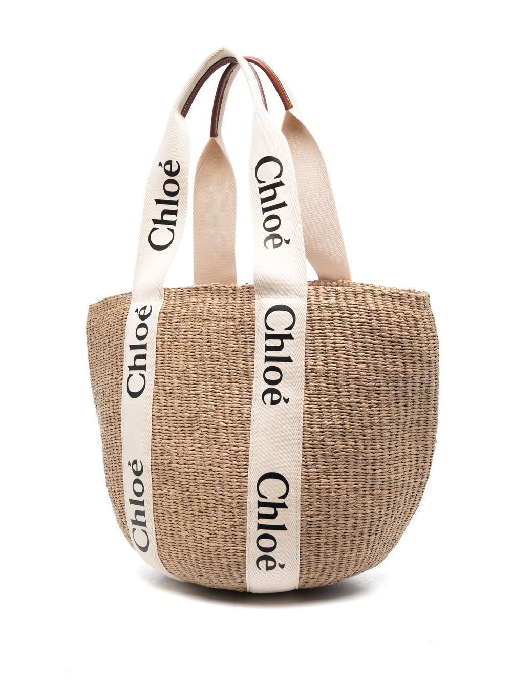 Chloé Women Woody Large Straw Basket Bag CHLOE
