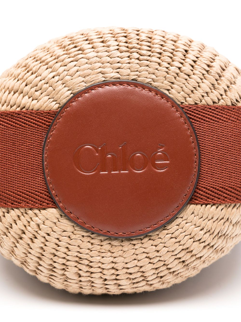 Chloé Women Rafia And Leather Bucket Bag CHLOE
