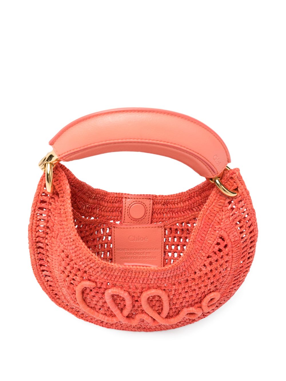 Chloé Women Summer Banana Rafia Mini Hobo Bag CHLOE