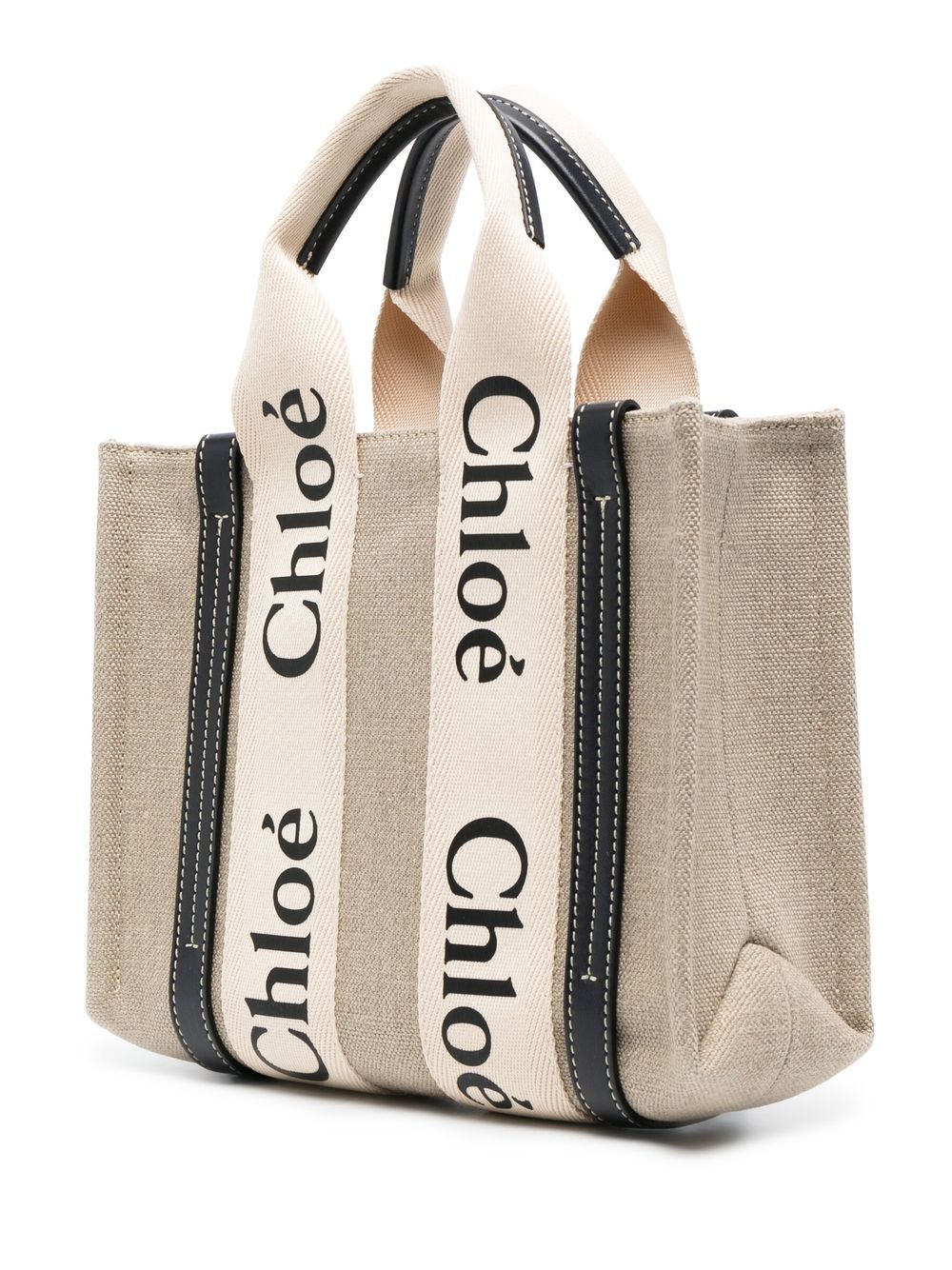 Chloé Women Woody Small Linen Tote Bag CHLOE