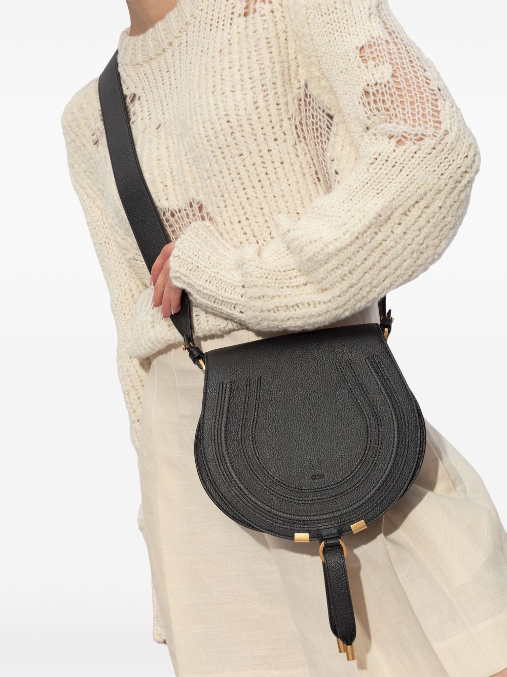 Chloé Women Marcie Leather Saddle Bag CHLOE