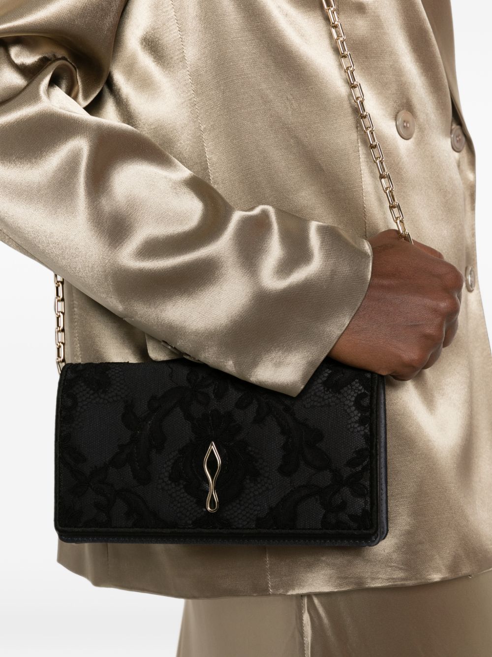 Christian Louboutin Women Bwttina Satin Clutch CHRISTIAN LOUBOUTIN
