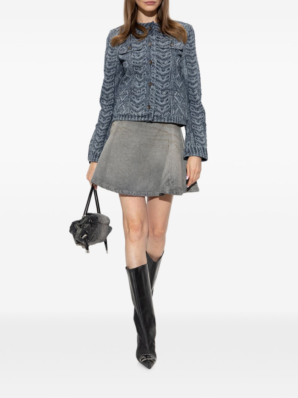 Diesel Women Denim Cotton Jacket DIESEL