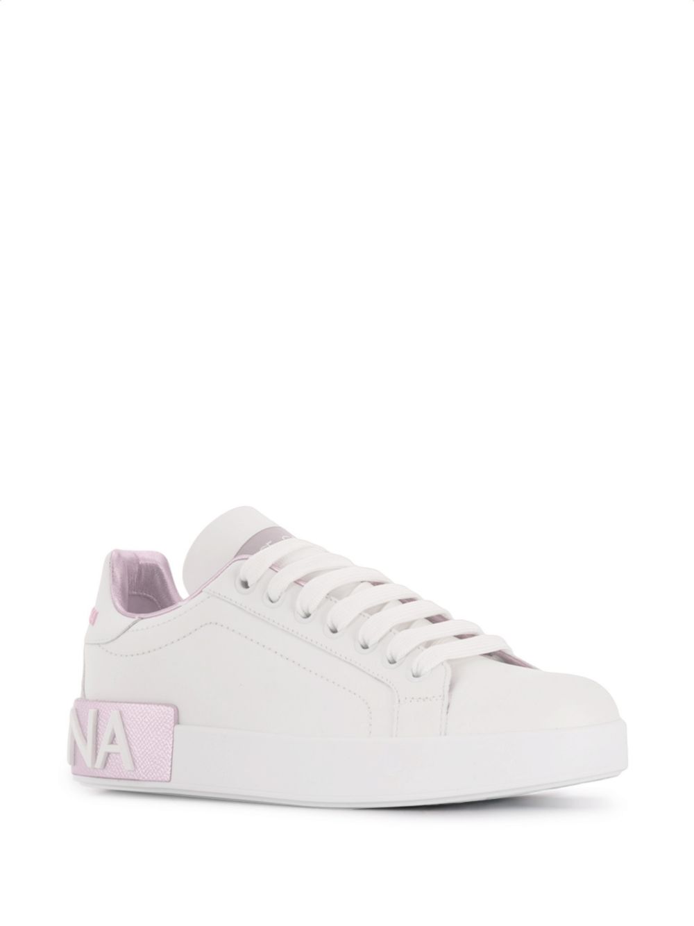 Dolce & Gabbana Women Portofino Leather Sneakers DOLCE & GABBANA