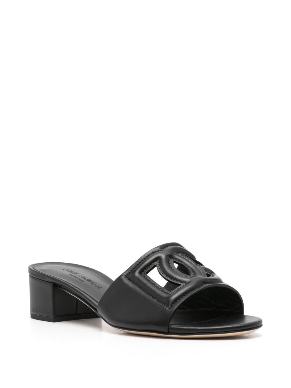 Dolce & Gabbana Women Dg Logo Leather Mules DOLCE & GABBANA
