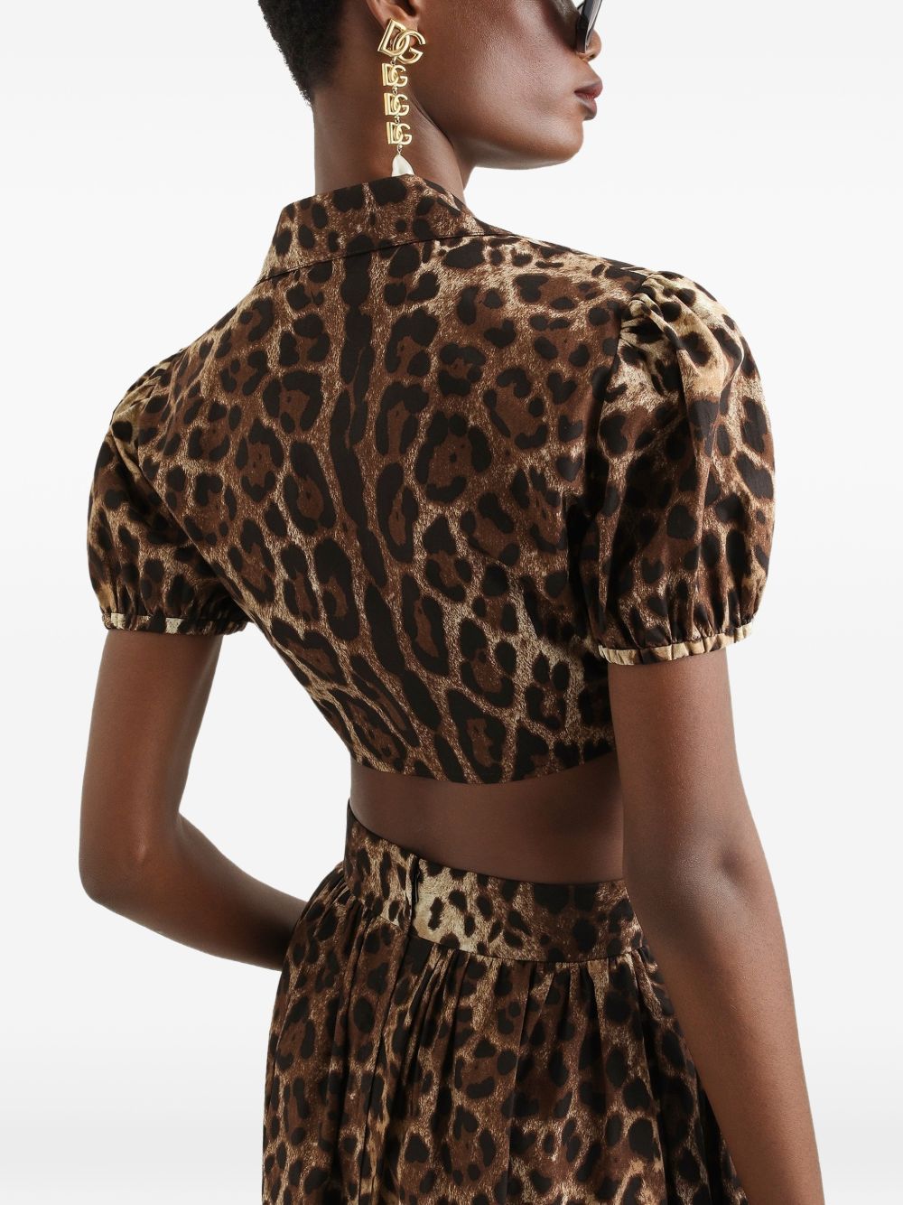 Dolce & Gabbana Women Leo Print Cotton Shirt DOLCE & GABBANA