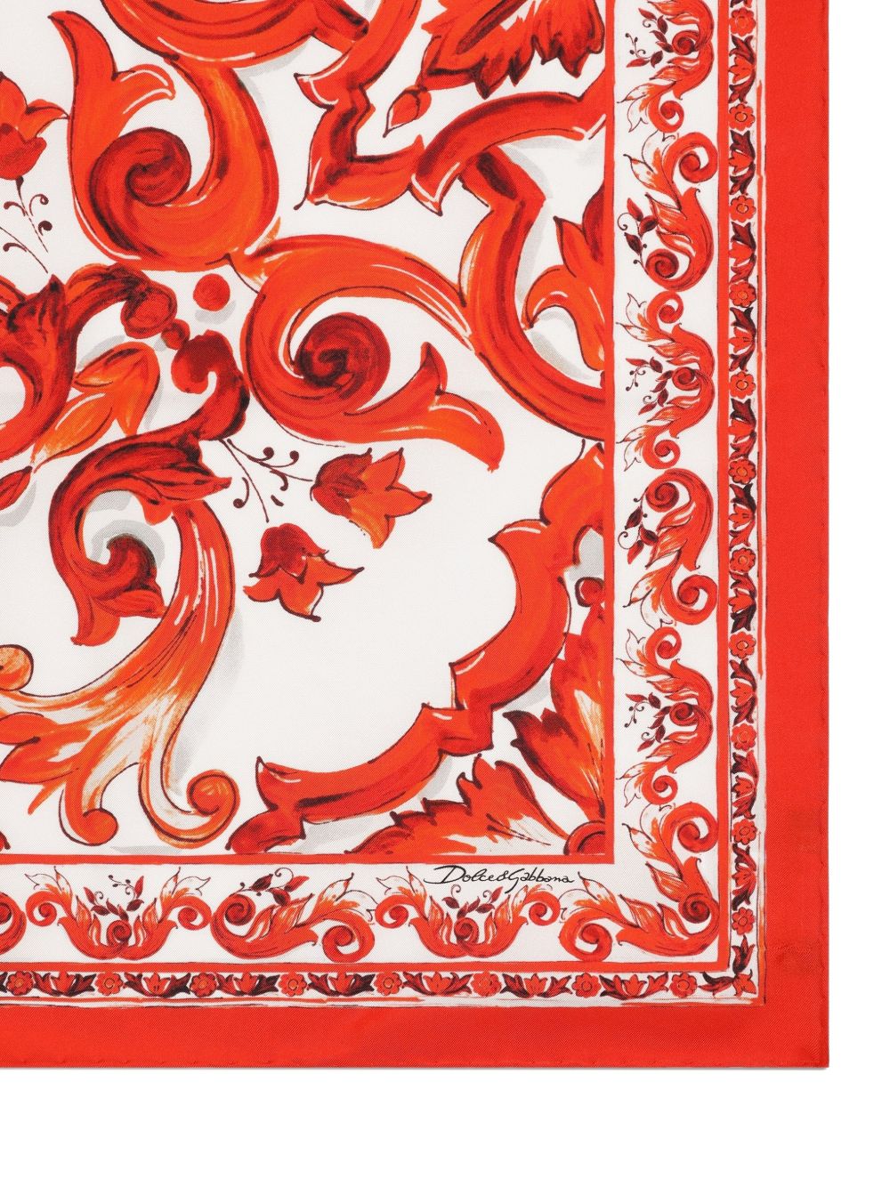 Dolce & Gabbana Women Maiolica Print Silk Foulard DOLCE & GABBANA