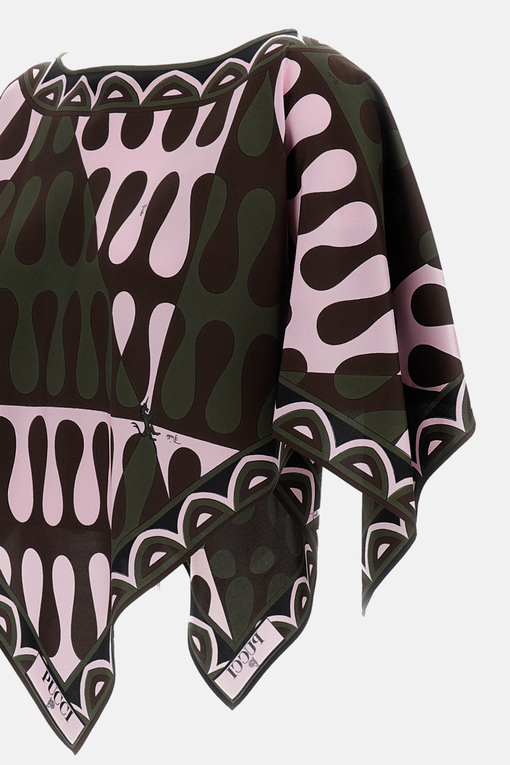 Emilio Pucci Women Cape-Effect Silk Twill Blouse PUCCI
