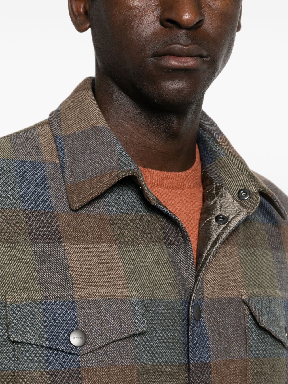 Etro Men Wool Checked Shirt ETRO
