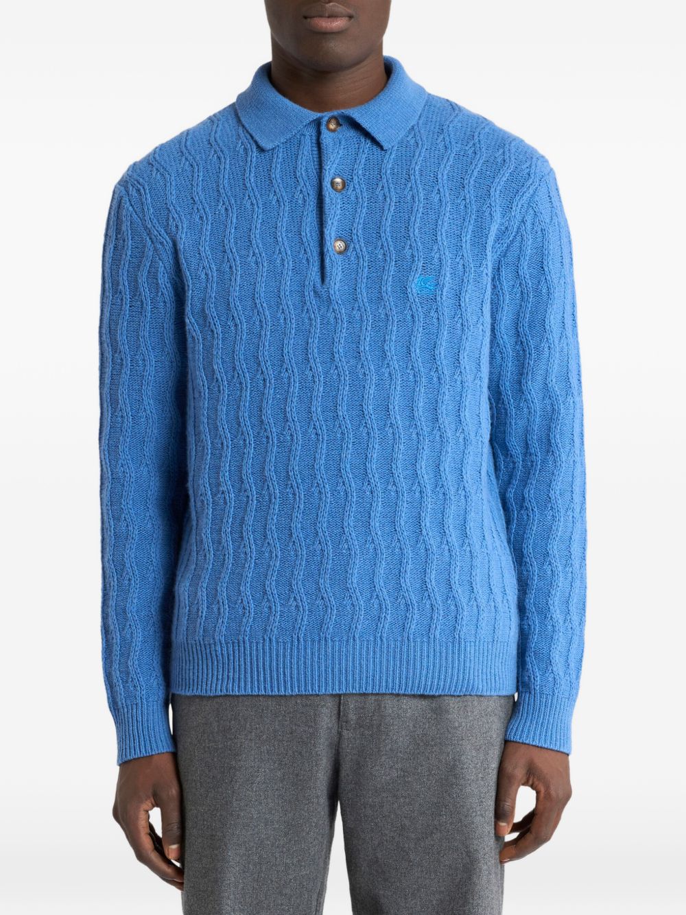 Etro Men Cashmere Polo Shirt
