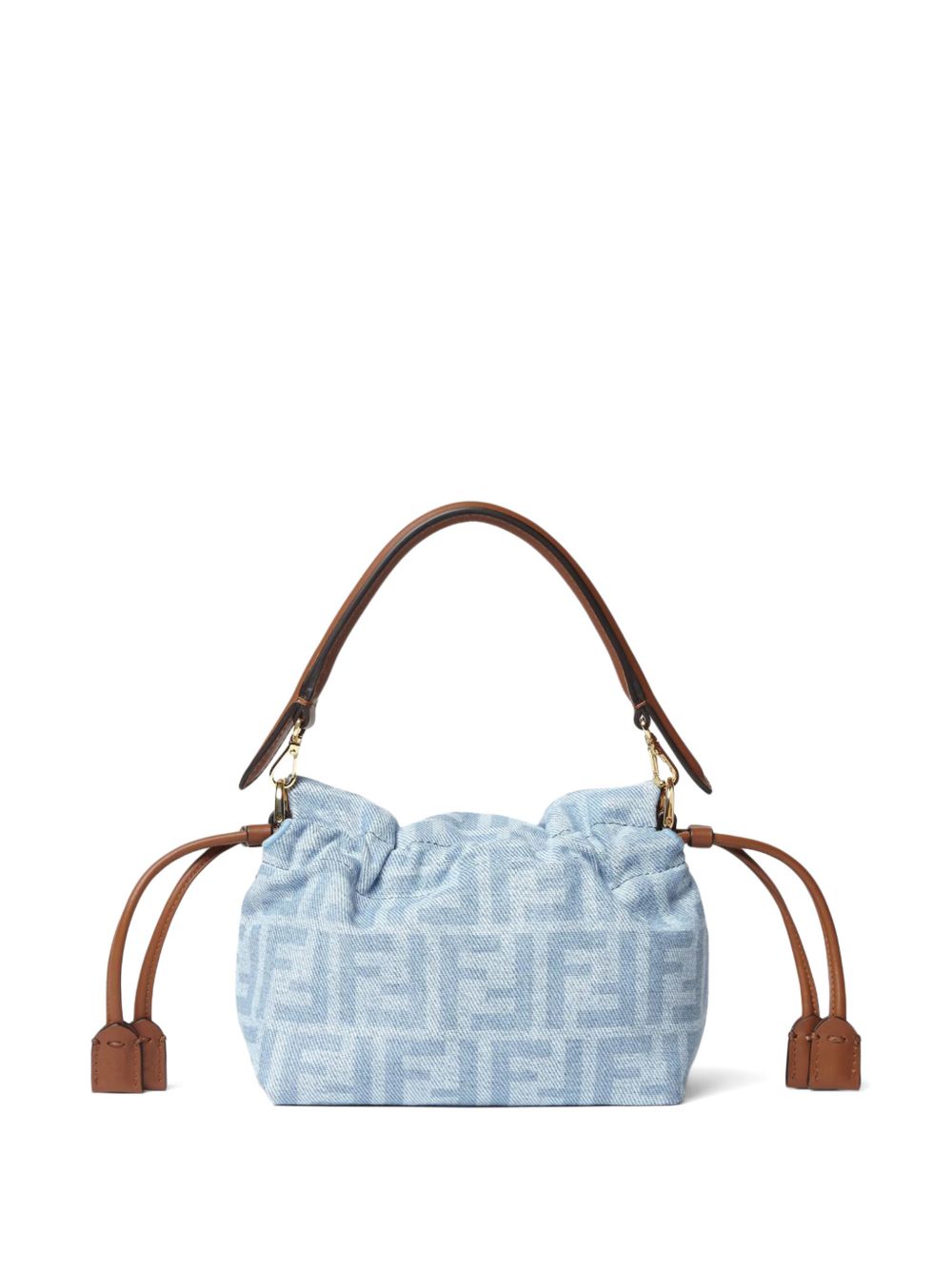 Fendi Women Mamma Baguette Small Denim Handbag FENDI