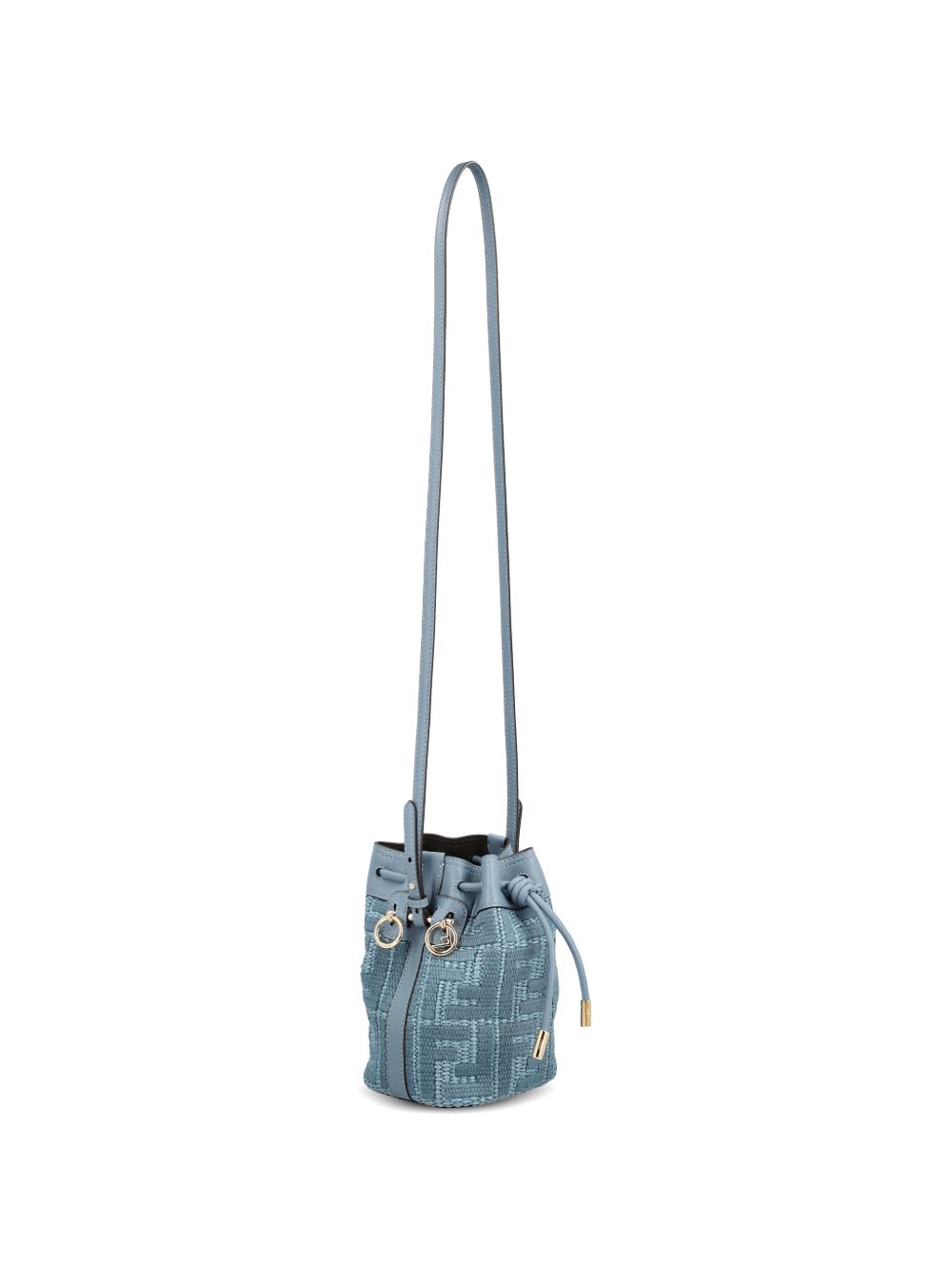 Fendi Women Mon Tresor Mini Straw Bucket Bag FENDI