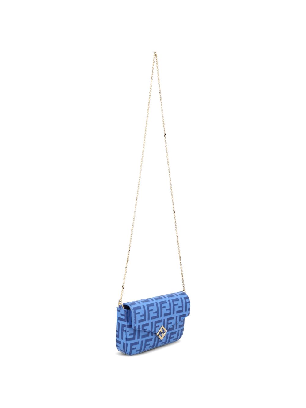 Fendi Women Ff Diamonds Leather Wallet On Chain FENDI