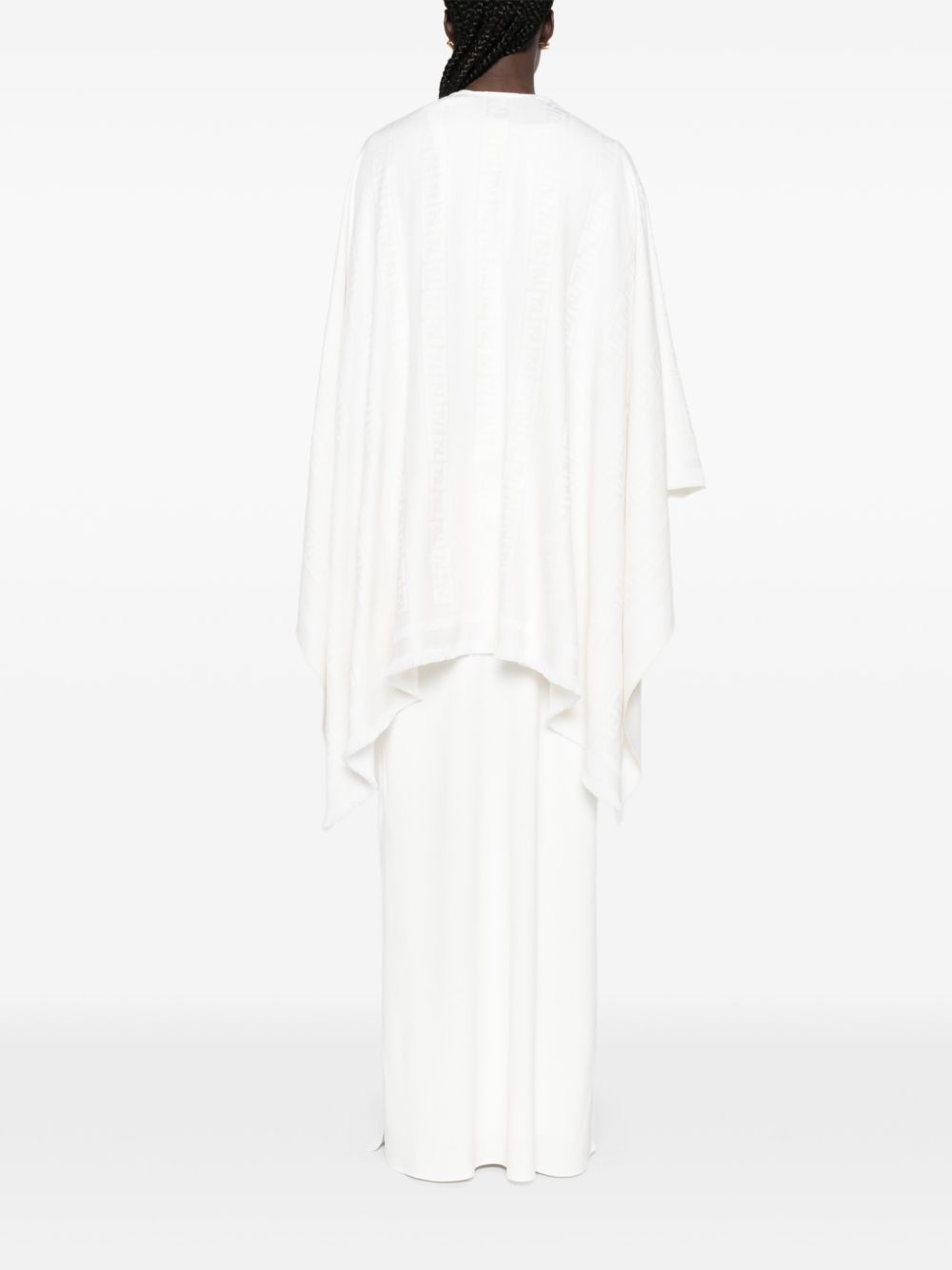 Fendi Women Ff Wool And Silk Poncho FENDI