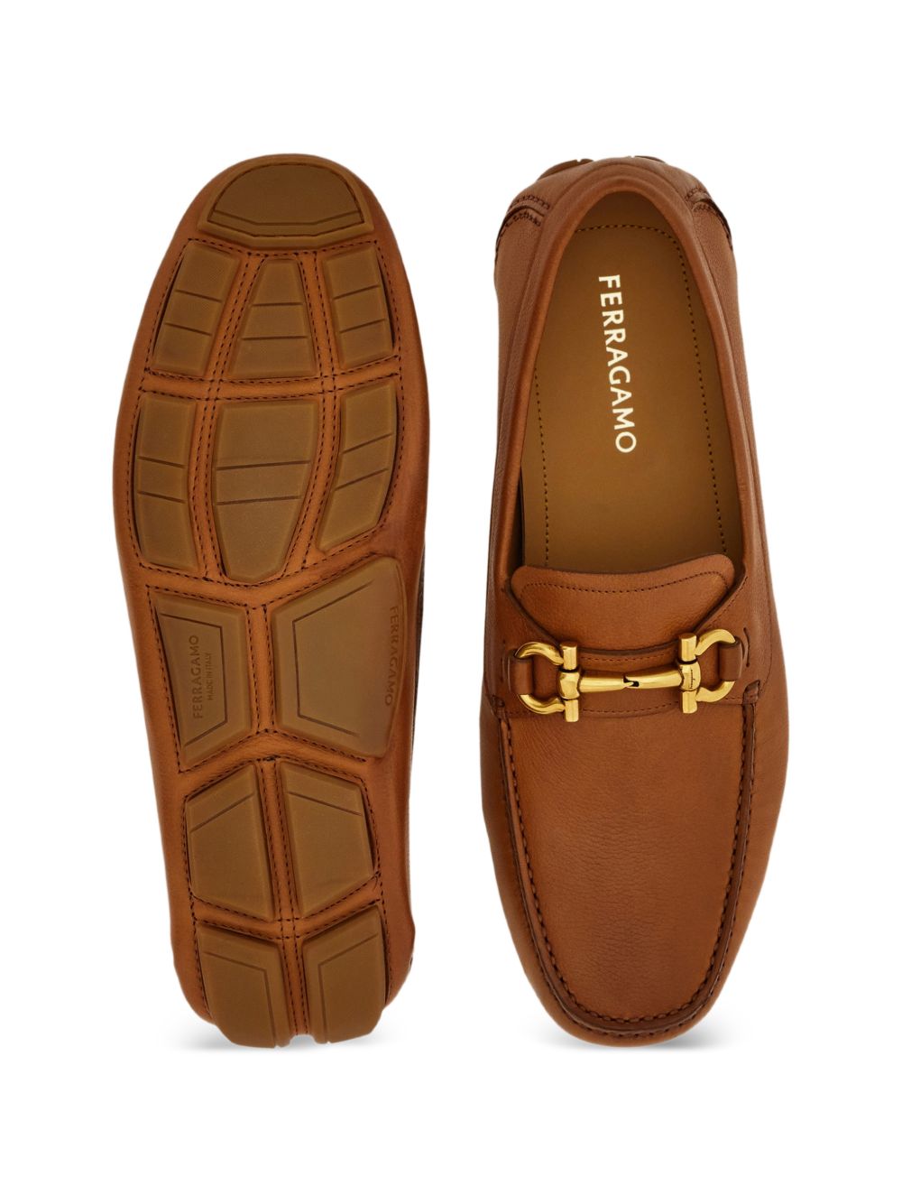 Ferragamo Men Leather Driver Shoes FERRAGAMO