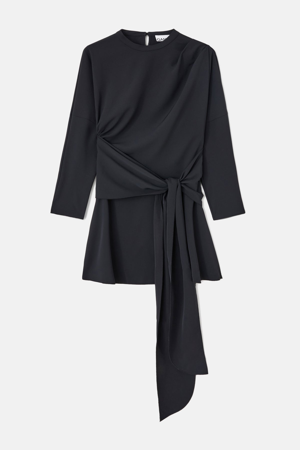 Ganni Women Cady Crepe Draped Mini Dress GANNI