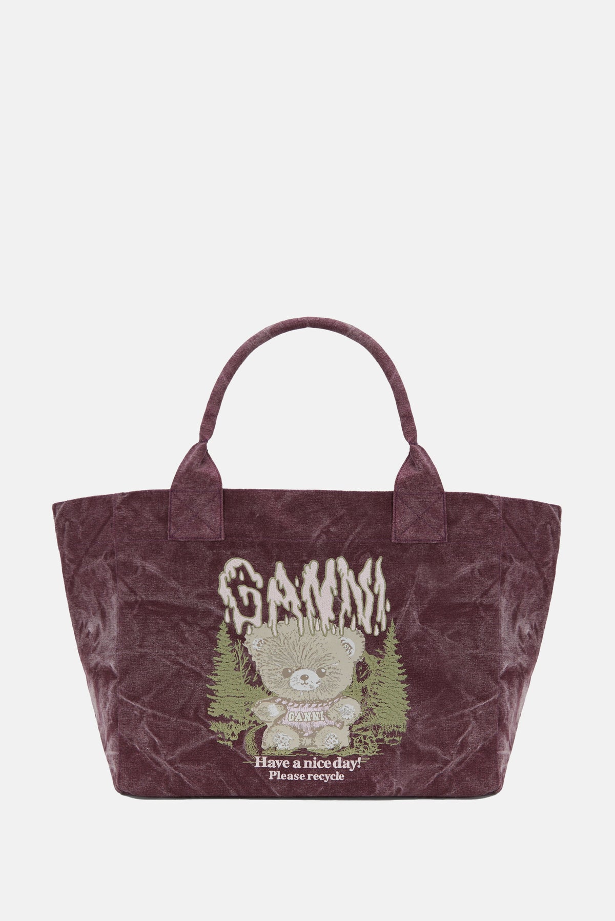 Ganni Women Shopper Snow Teddy Bear Medium GANNI
