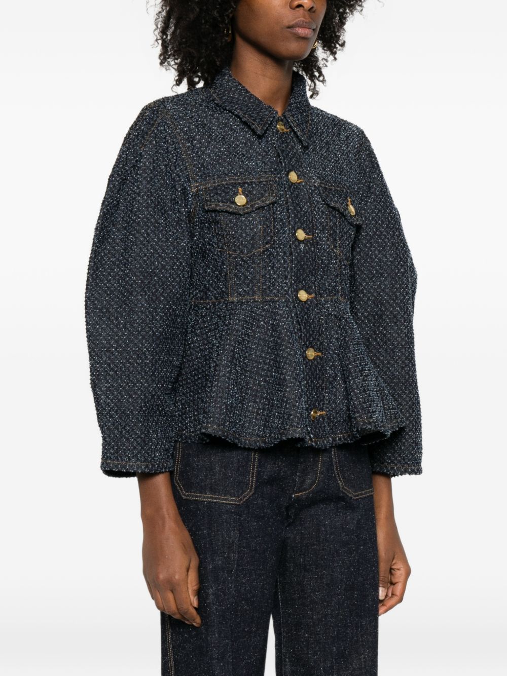 Ganni Women Denim Cotton Jacket GANNI