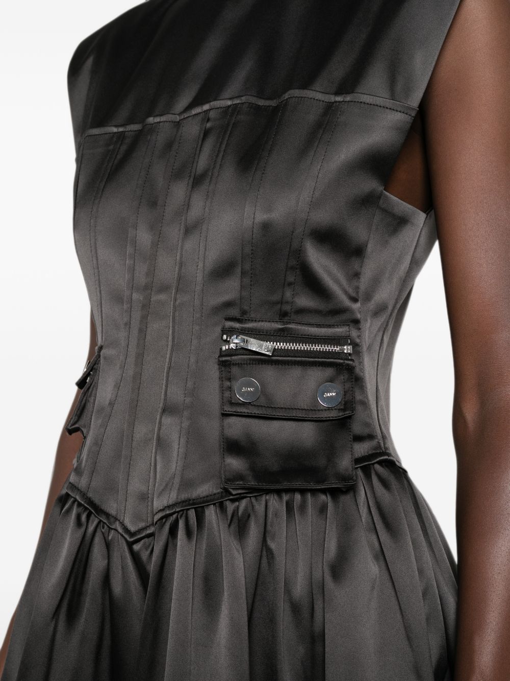 Ganni Women Corset Mini Dress