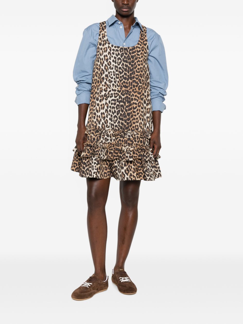 Ganni Women Organic Cotton Mini Dress GANNI