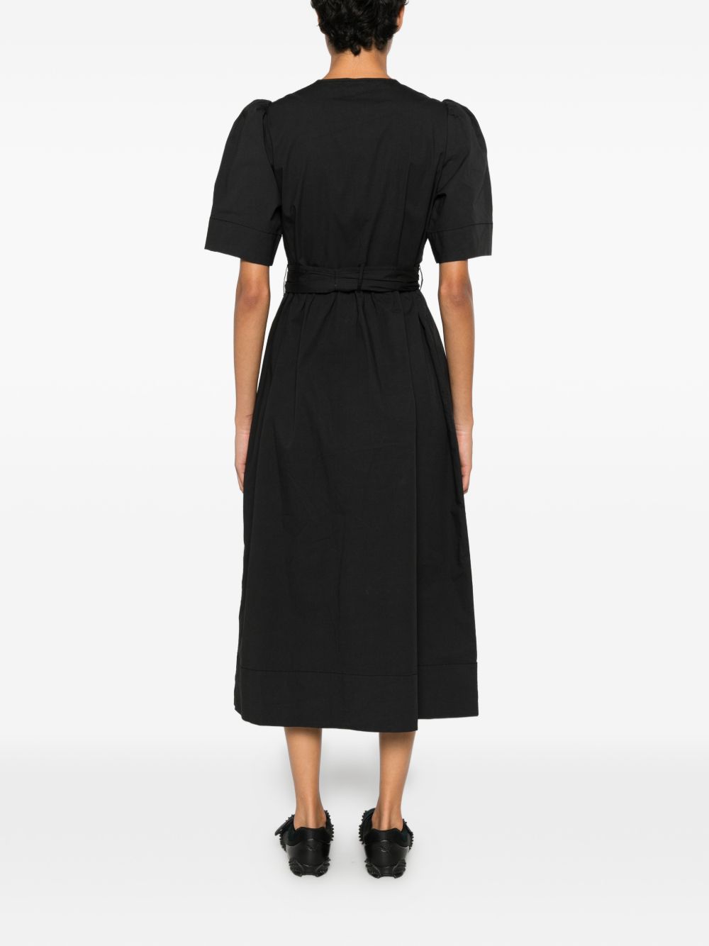 Ganni Women Organic Cotton Midi Dress GANNI