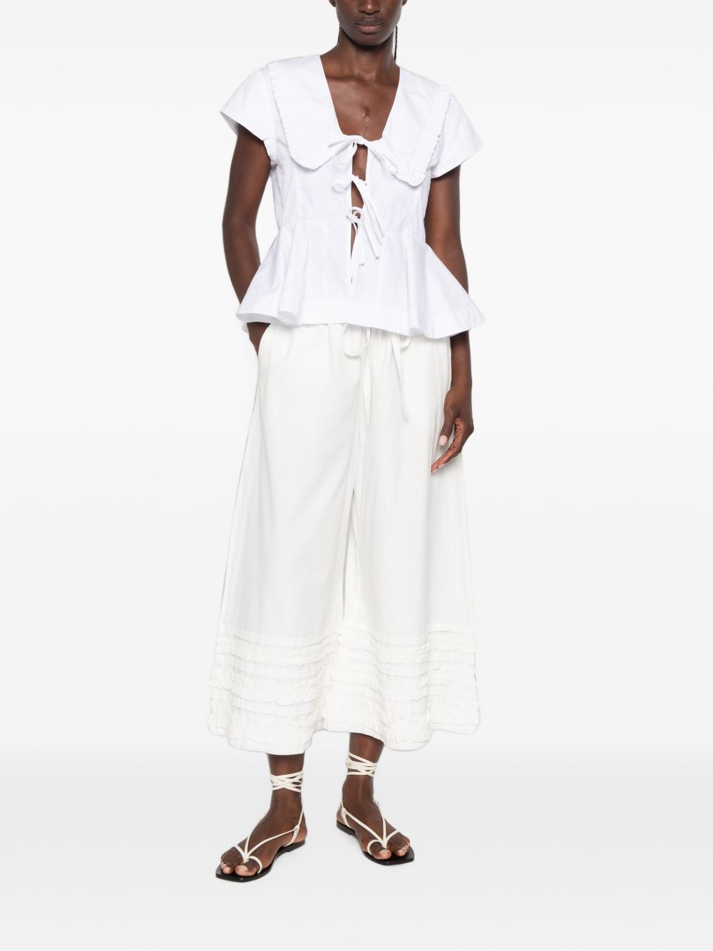 Ganni Women Organic Cotton Top GANNI