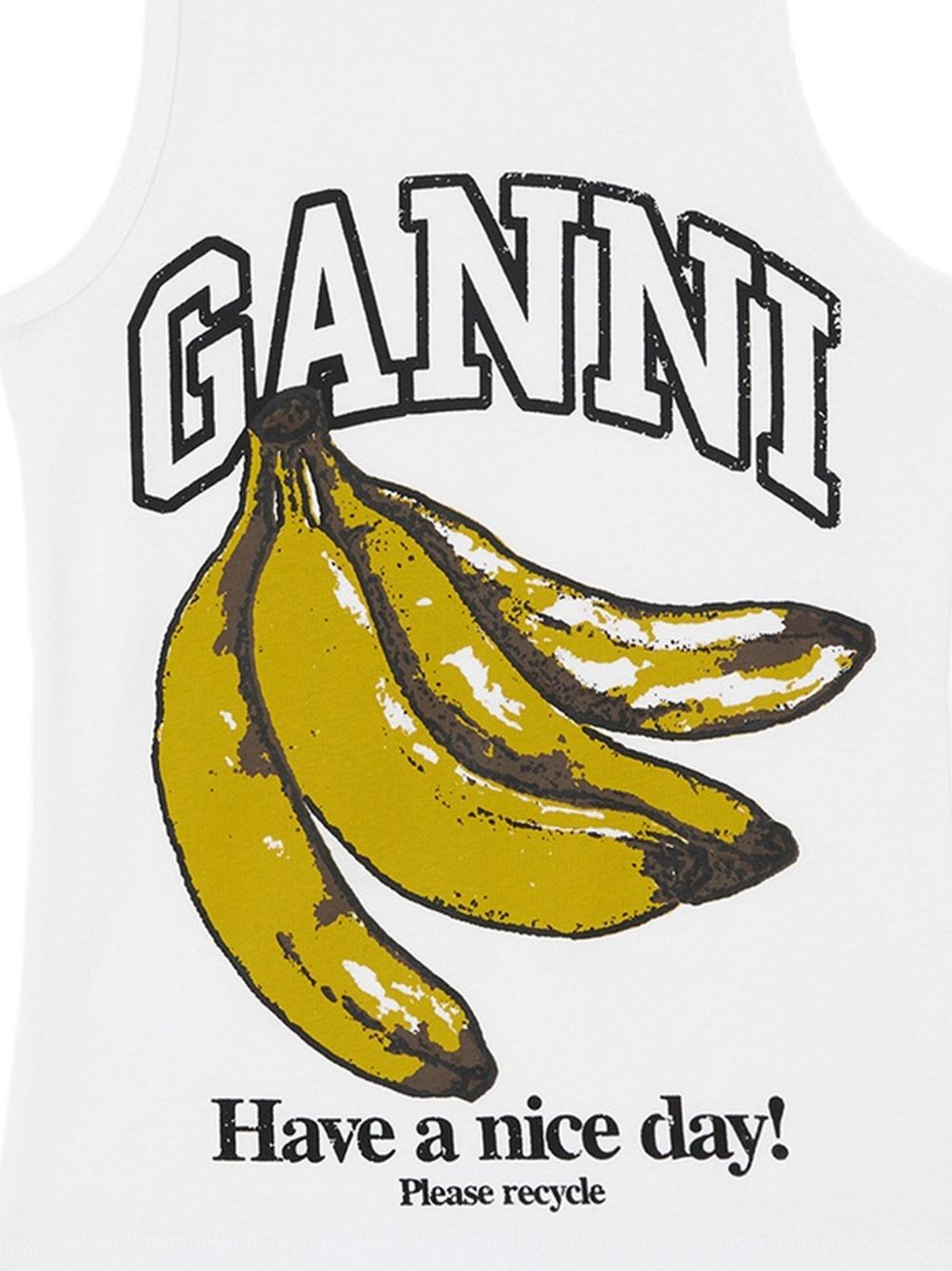 Ganni Women Printed Cotton Tank Top GANNI