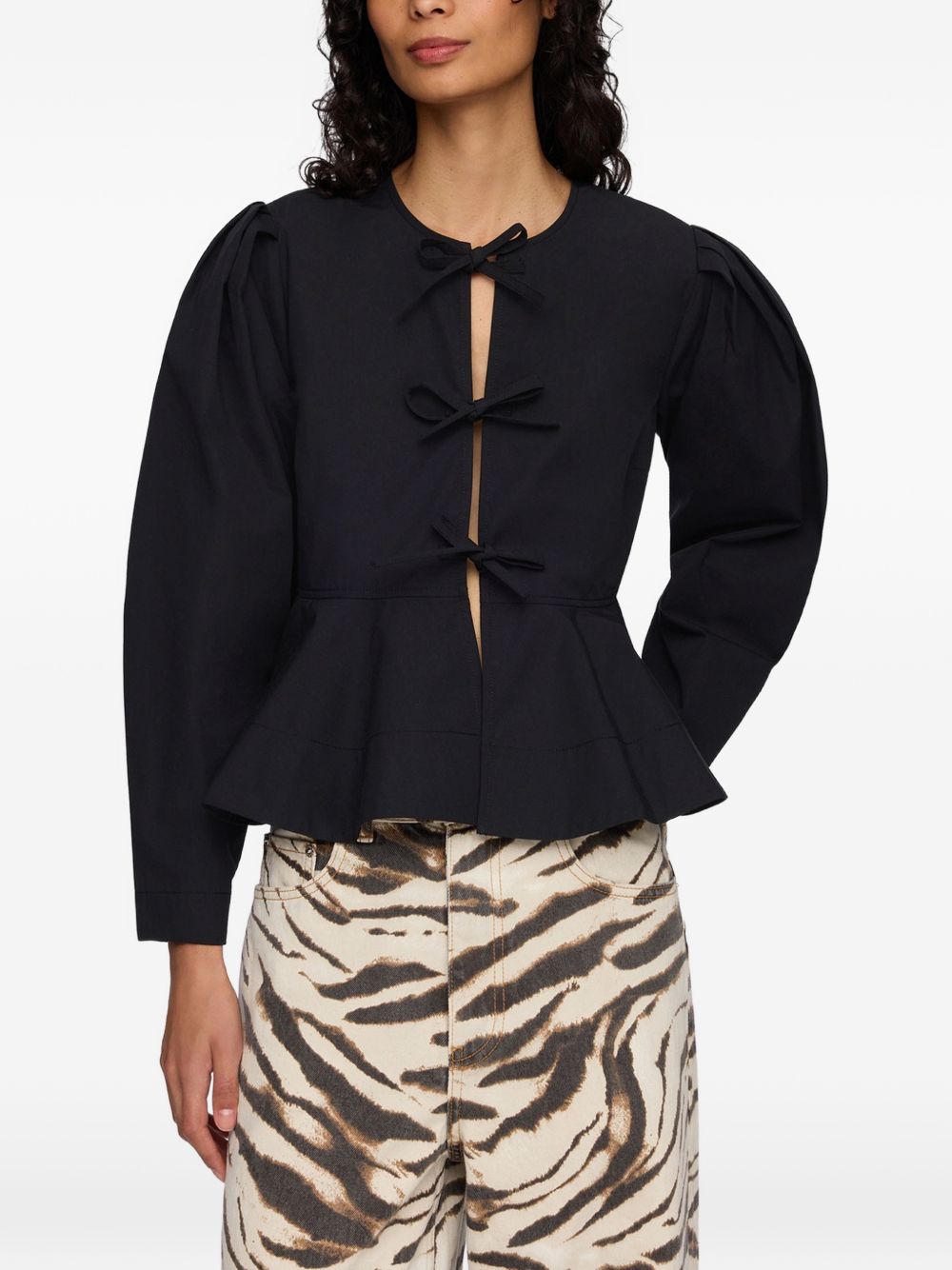 Ganni Women Organic Cotton Blouse GANNI