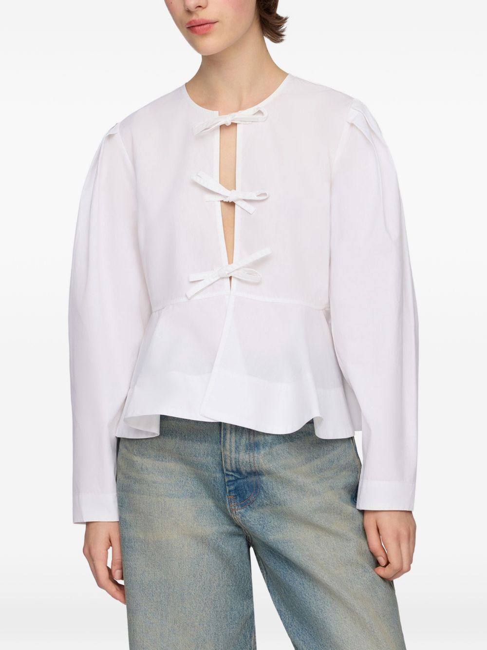 Ganni Women Organic Cotton Blouse GANNI