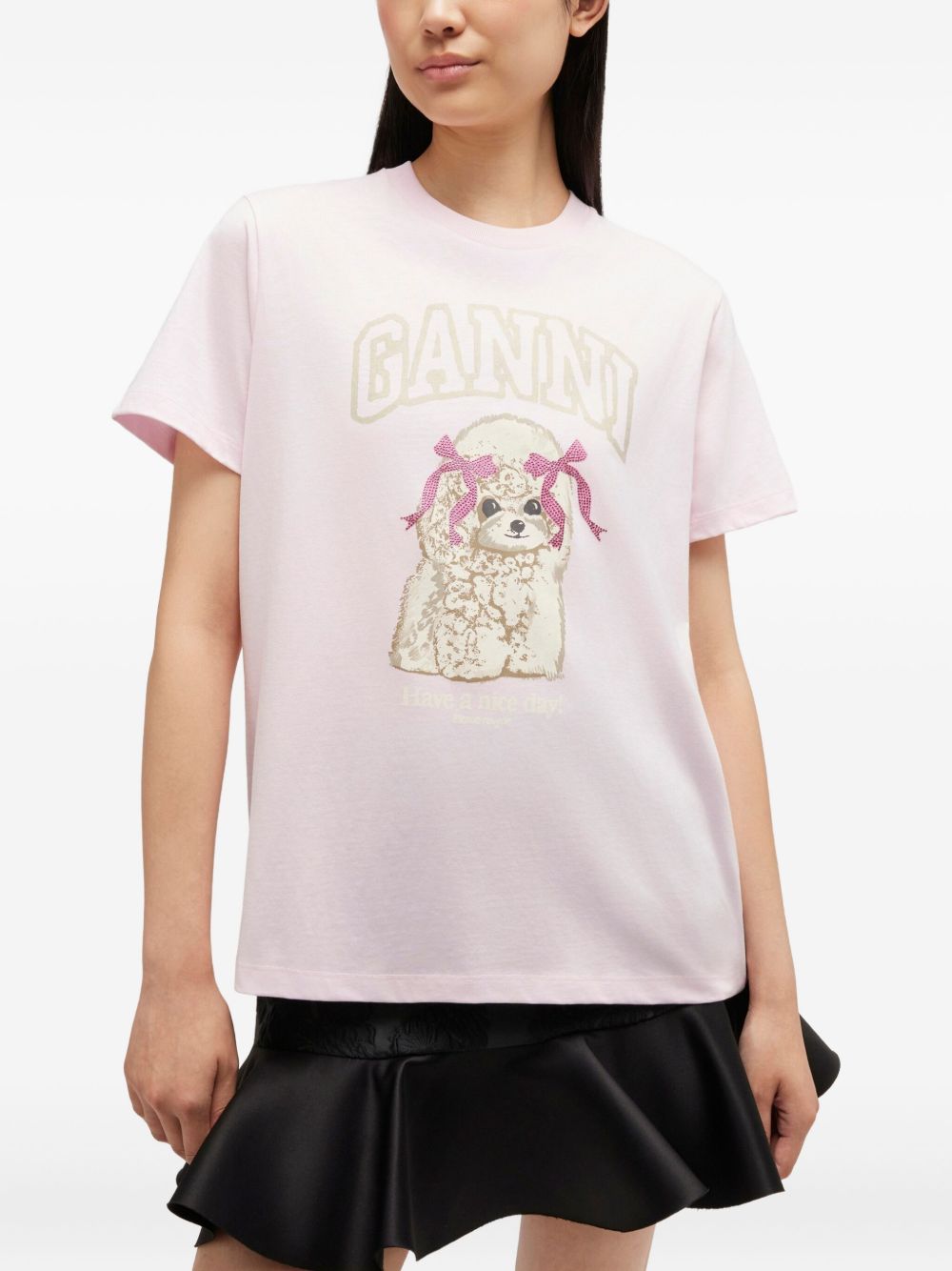 Ganni Women Organic Cotton T-Shirt GANNI