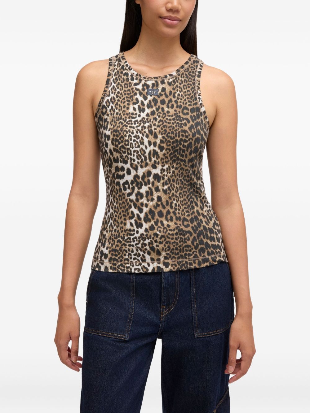 Ganni Women Organic Cotton Tank Top GANNI