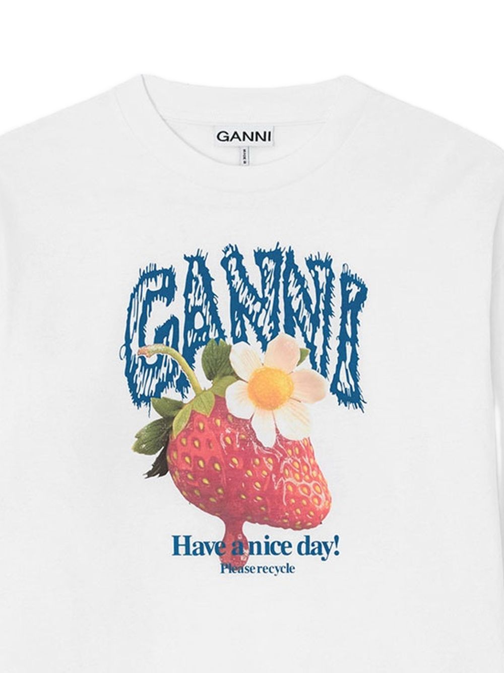 Ganni Women Printed Cotton T-Shirt GANNI