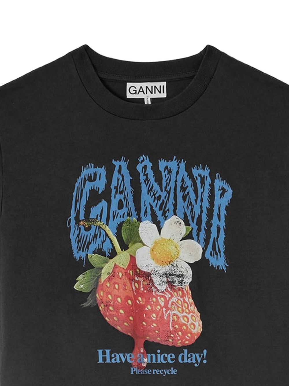 Ganni Women Printed Cotton T-Shirt GANNI