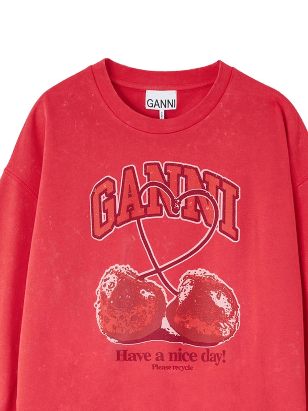 Ganni Women Cherry Organic Cotton Sweater GANNI