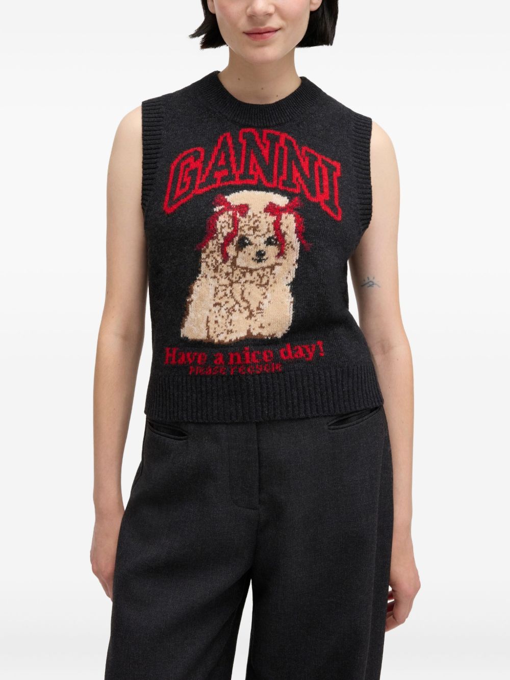 Ganni Women Wool Vest