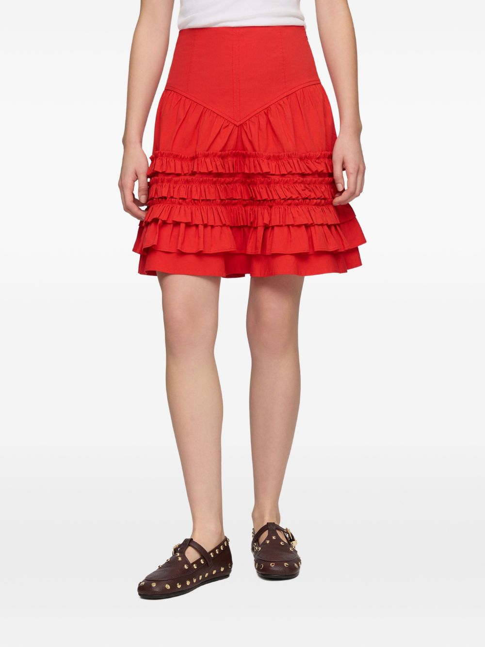 Ganni Women Organic Cotton Mini Skirt GANNI