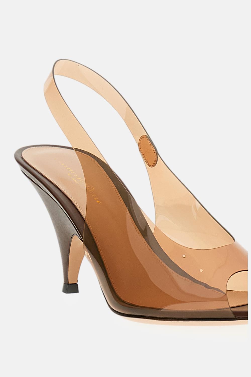 Gianvito Rossi Women Glass Vitello Open Toe Shoes GIANVITO ROSSI