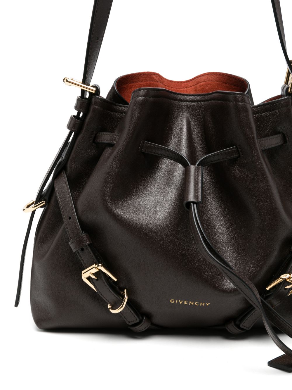 Givenchy Women Voyou Small Leather Bucket Bag