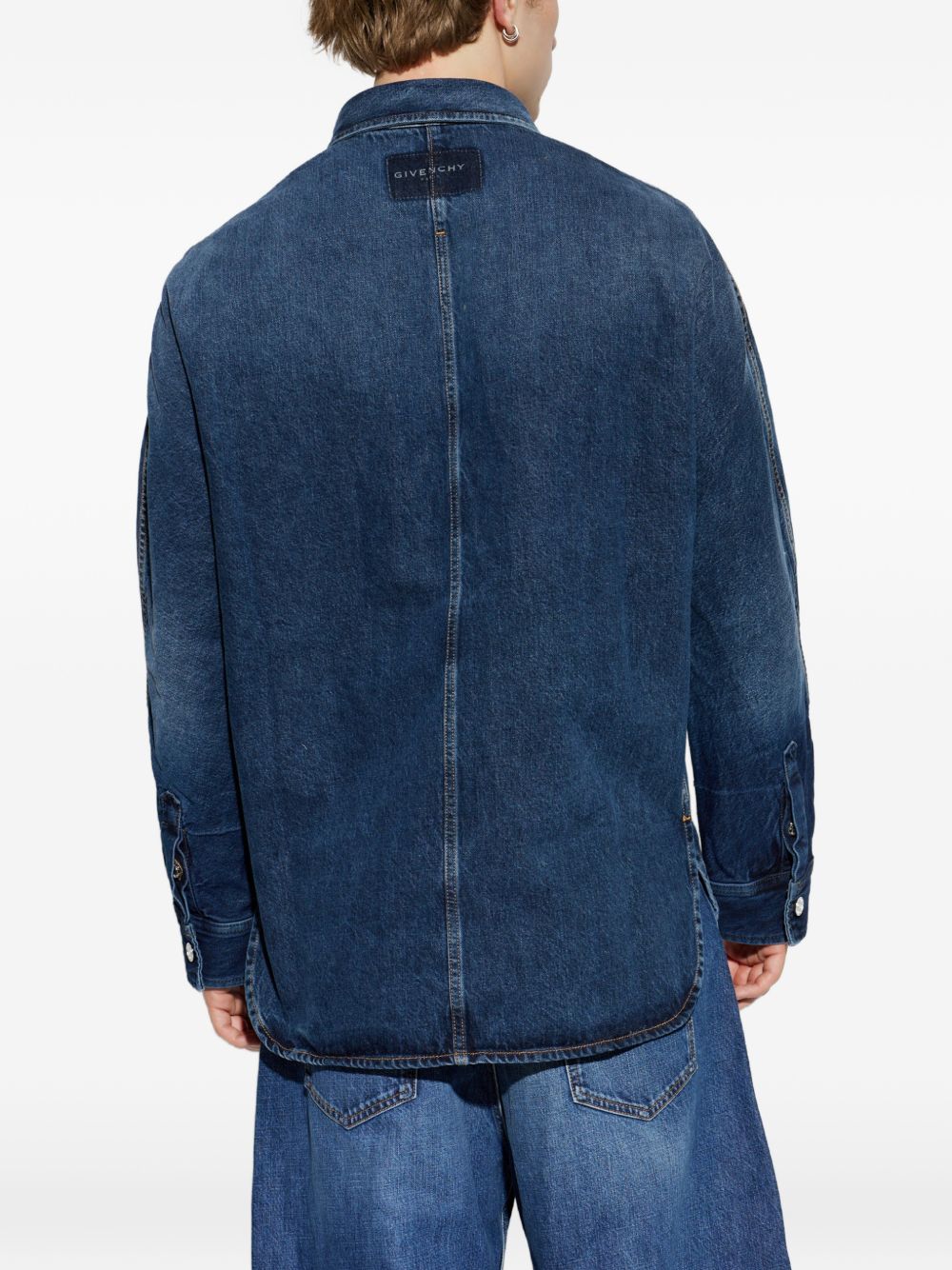 Givenchy Men Denim Cotton Shirt GIVENCHY