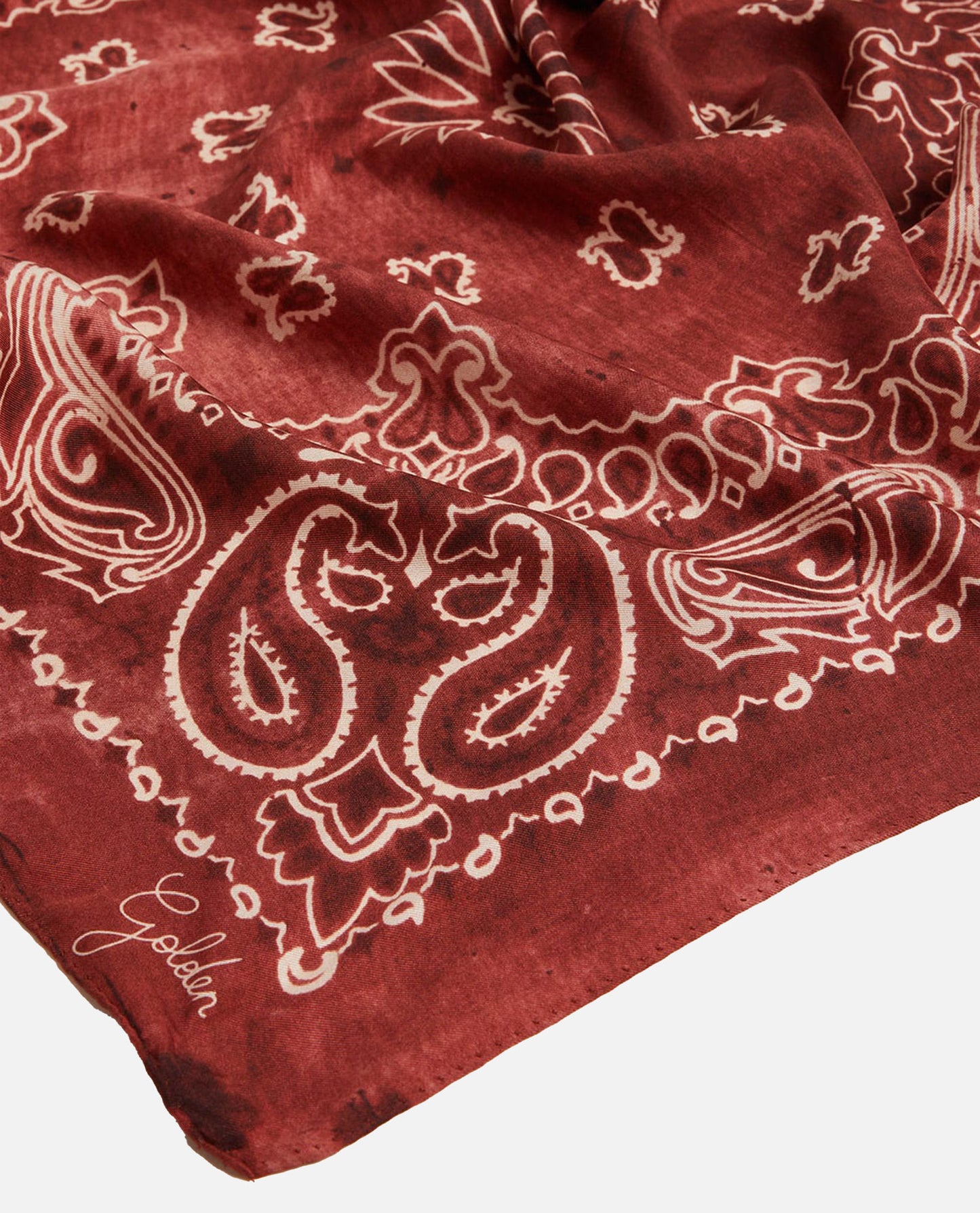 Golden Goose Women Golden Foulard Paisley Print Silk GOLDEN GOOSE