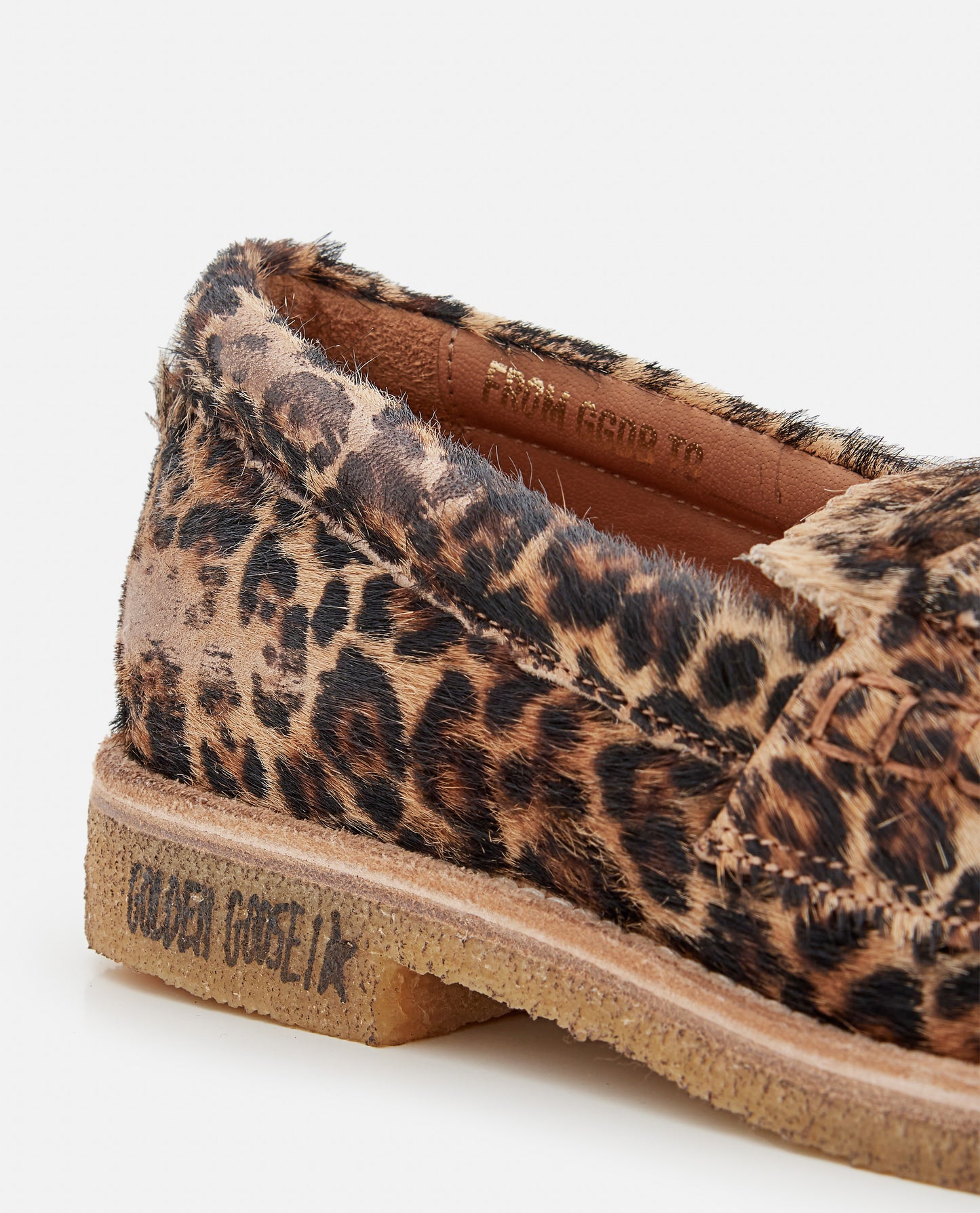 Golden Goose Women Jerry Leopard Print Horsy Leather Loafers GOLDEN GOOSE