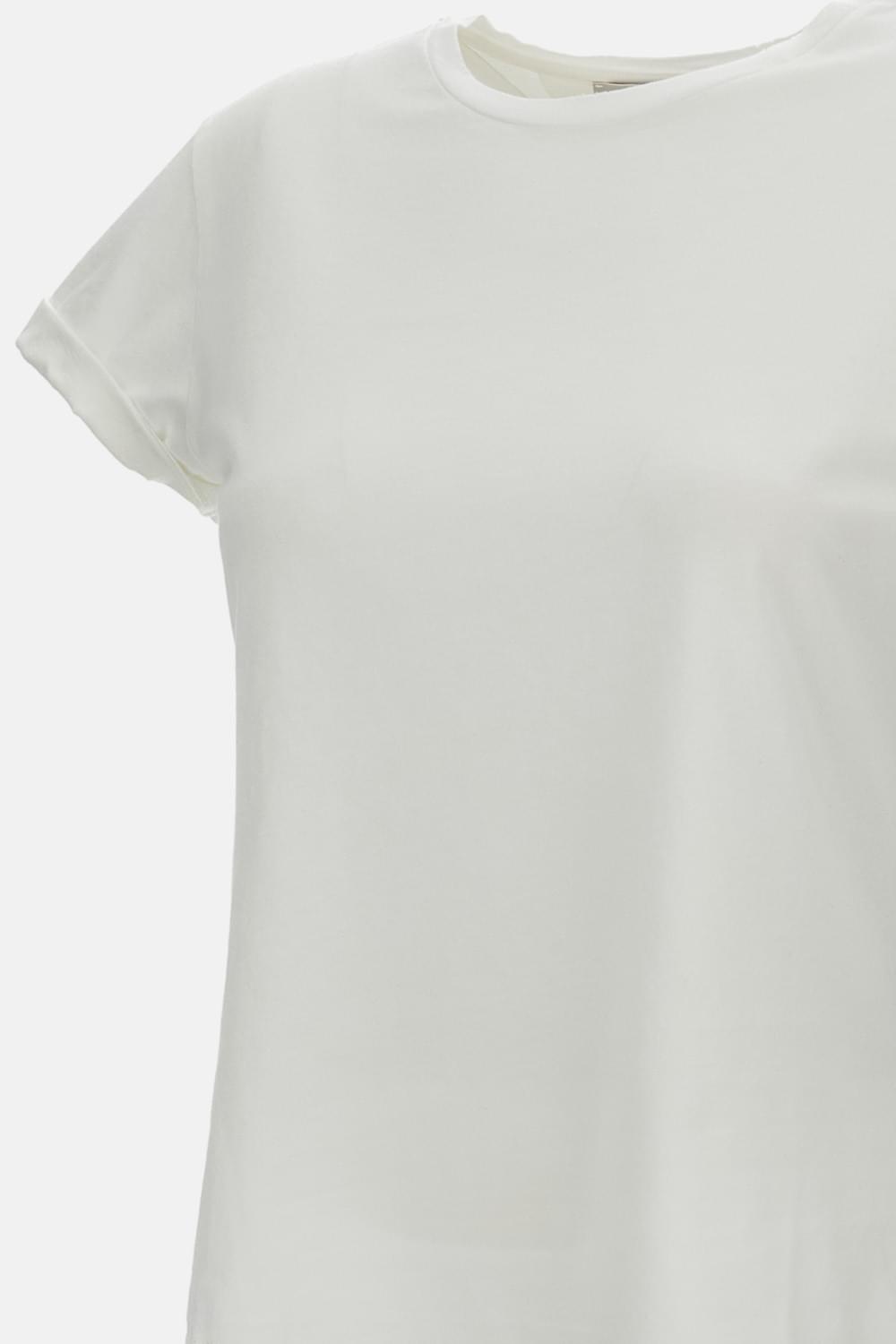 Golden Goose Women Slim T-Shirt Distressed Cotton Jersey GOLDEN GOOSE