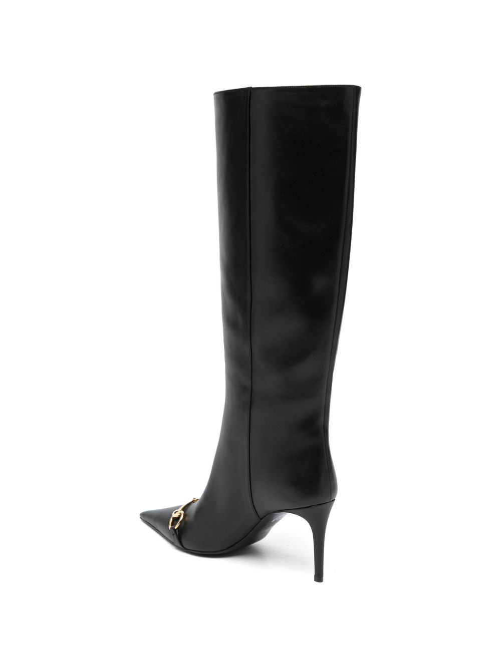 Gucci Women Leather Heel Boots GUCCI