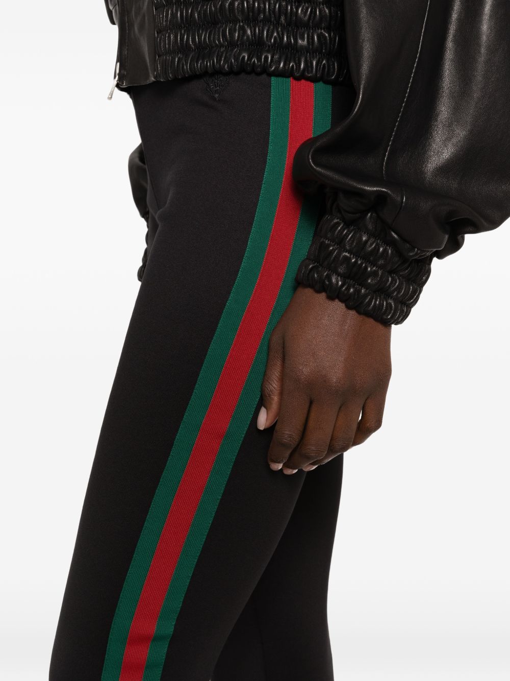 Gucci Women Web Detail Jersey Leggings GUCCI