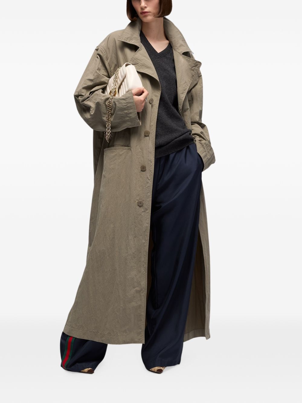 Gucci Women Nylon Long Trench Coat GUCCI