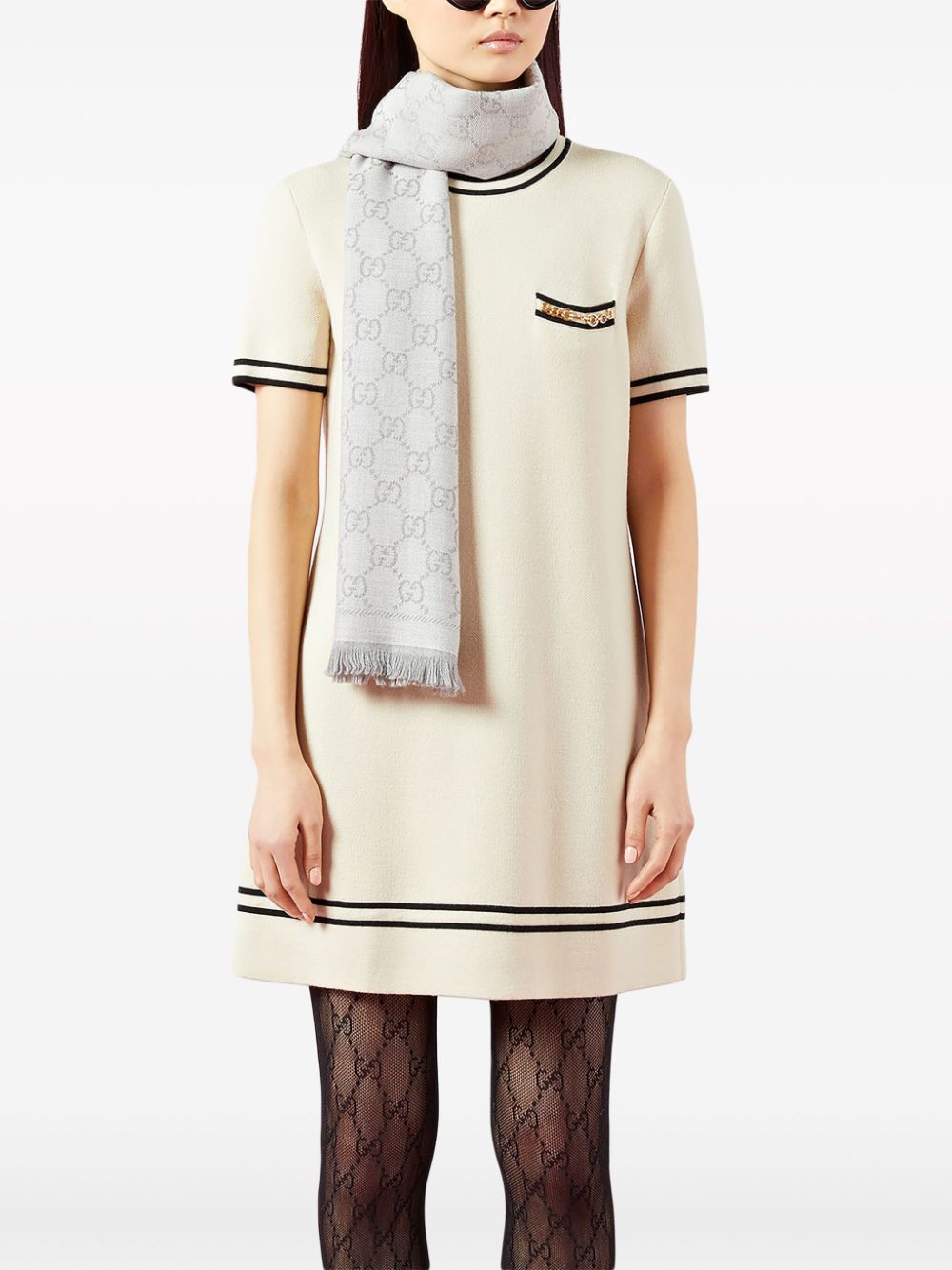 Gucci Women Gg Wool Scarf GUCCI